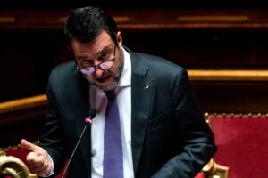 Salvini in Parlamento