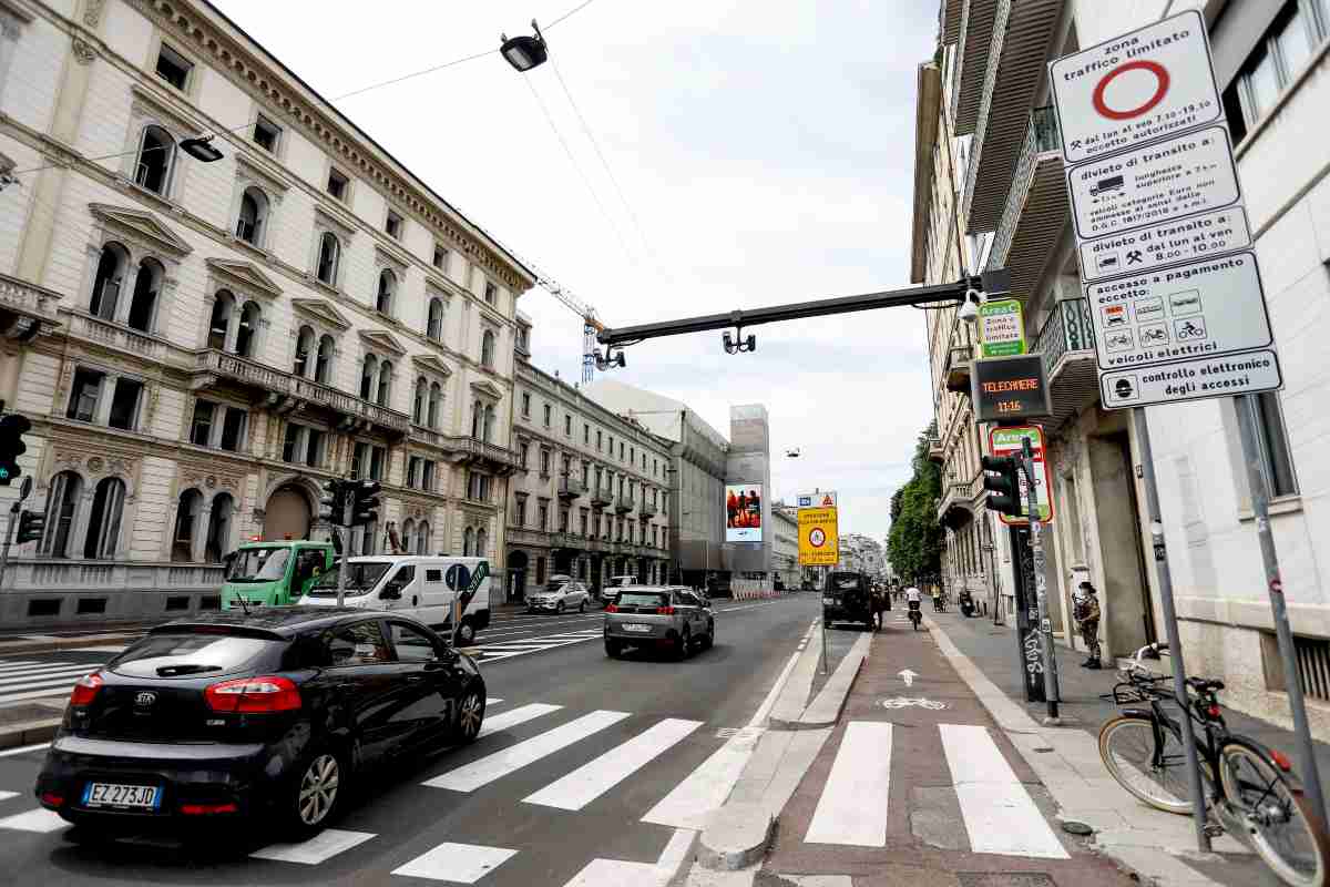 Un esempio di zona ZTL a Milano