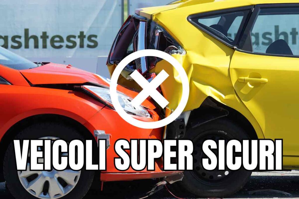 crash test veicoli sicuri